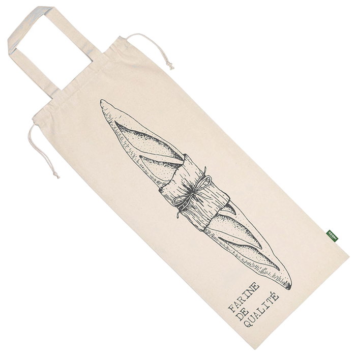 Cook Concept Bolsa para Pan de Lona de Algodón con Correa de Cierre para Baguettes y Otros Panes 70 cm Cook Concept Bolsa para Pan de Lona de Algodón con Correa de Cierre para Baguettes y Otros Panes 70 cm