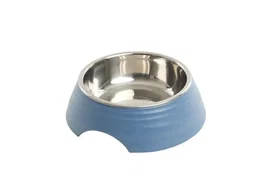 Kruuse Comedero 2 en 1 Buster Melamina Azul C-Bol Acero Inox 700 mL