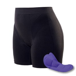 Biotex Coulotte mujer con badana transpirable para ciclismo MTB y carretera - Sin costuras y elástico