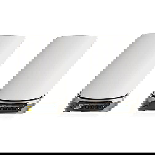 NETGEAR Orbi RBKE963 AXE11000 Quad-Band WiFi 6E Mesh System (Pack de 3 Nodos), 16 Puertos LAN, Procesador 4 Núcleos 2.2 GHz, Compatible con Alexa y Google Assistant NETGEAR Orbi RBKE963 AXE11000 Quad-Band WiFi 6E Mesh System (Pack de 3 Nodos), 16 Puertos LAN, Procesador 4 Núcleos 2.2 GHz, Compatible con Alexa y Google Assistant