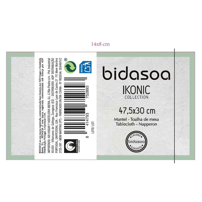 Mantel Individual Ikonic Bidasoa 47,5x30 cm (36 Unidades)