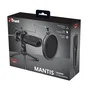 Trust Gaming GXT 232 Mantis Micrófono USB para PC, Negro - Para Streaming, Podcast, YouTube, Twitch con Filtro Pop, Soporte y Trípode