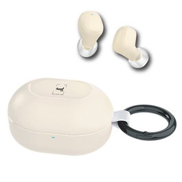 SAMI Auriculares Inalámbricos True Wireless (TWS) Buds Lite Beige con Llavero y Batería 25mAh