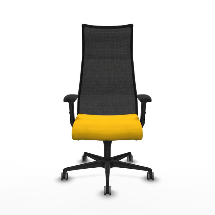 PIQUERAS Y CRESPO Sillón Albacete Amarillo y Negro con Mecanismo Sincro y Brazos 2D PIQUERAS Y CRESPO Sillón Albacete Amarillo y Negro con Mecanismo Sincro y Brazos 2D