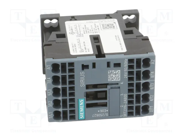 SIEMENS 3RT2316-2AB00 Contactor 4 polos NO x4 24VAC 9A S00