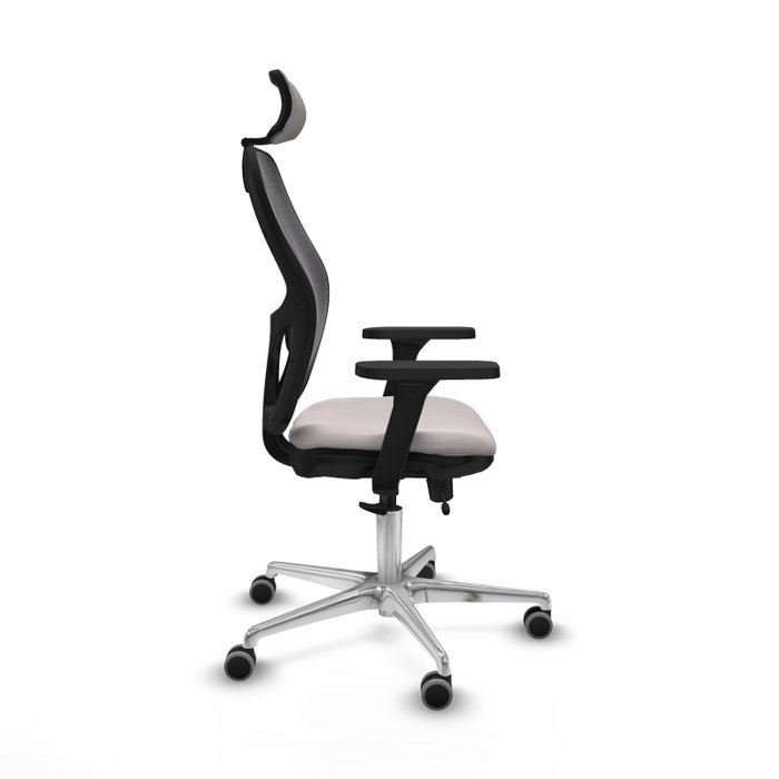 PIQUERAS Y CRESPO Silla de oficina Jorquera con mecanismo Sincro/Traslack, Blanco/Negro PIQUERAS Y CRESPO Silla de oficina Jorquera con mecanismo Sincro/Traslack, Blanco/Negro