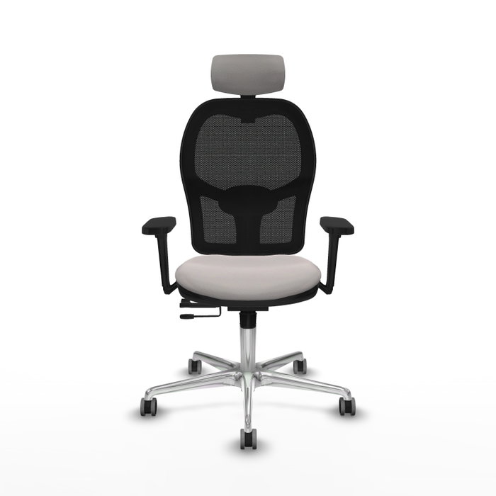 PIQUERAS Y CRESPO Silla de oficina Jorquera con mecanismo Sincro/Traslack, Blanco/Negro PIQUERAS Y CRESPO Silla de oficina Jorquera con mecanismo Sincro/Traslack, Blanco/Negro