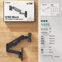 Onkron G150-B Soporte de Pared para Monitor de 34 pulgadas, Negro