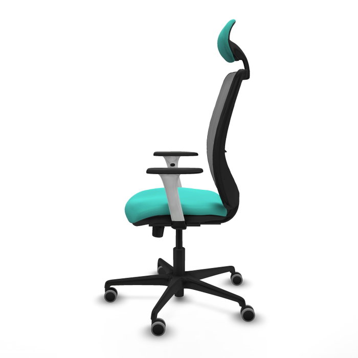 PIQUERAS Y CRESPO Silla de oficina Zulema con mecanismo Sincro, Turquesa y Gris PIQUERAS Y CRESPO Silla de oficina Zulema con mecanismo Sincro, Turquesa y Gris