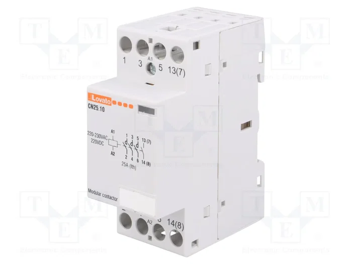 LOVATO ELECTRIC Contactor CN25 4-polar 25A 220-230VAC/VDC LOVATO ELECTRIC Contactor CN25 4-polar 25A 220-230VAC/VDC