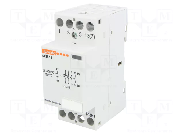 LOVATO ELECTRIC Contactor CN25 4-polar 25A 220-230VAC/VDC LOVATO ELECTRIC Contactor CN25 4-polar 25A 220-230VAC/VDC