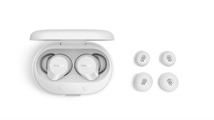 Philips TAT1300WT Auriculares Bluetooth Blancos con Estuche de Carga