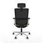 PIQUERAS Y CRESPO Silla de oficina Haches con mecanismo Sincro/Traslack Crema y Negro