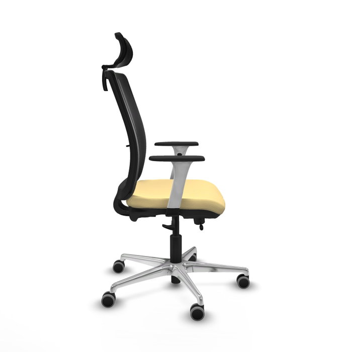 PIQUERAS Y CRESPO Silla de oficina Haches con mecanismo Sincro/Traslack Crema y Negro