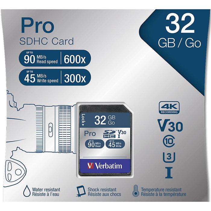 Verbatim Pro SDHC 32 GB Clase 10 UHS-I Verbatim Pro SDHC 32 GB Clase 10 UHS-I