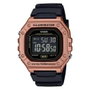 Casio W-218HM-5BVEF con correa negra y caja marrón