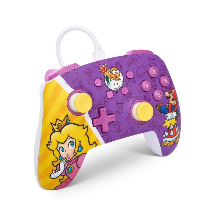 PowerA Mando con Cable Mejorado para Nintendo Switch Princess Peach Battle
