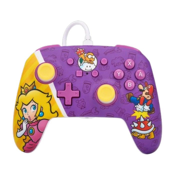 PowerA Mando con Cable Mejorado para Nintendo Switch Princess Peach Battle