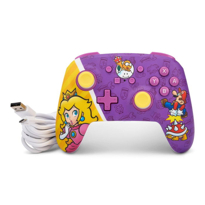 PowerA Mando con Cable Mejorado para Nintendo Switch Princess Peach Battle