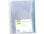 Q-connect Funda multitaladro DIN A4 con borde verde, 70 mc