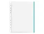 Q-connect Funda multitaladro DIN A4 con borde verde, 70 mc