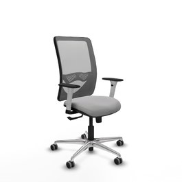 PIQUERAS Y CRESPO Silla de oficina Zulema con mecanismo Sincro, Gris