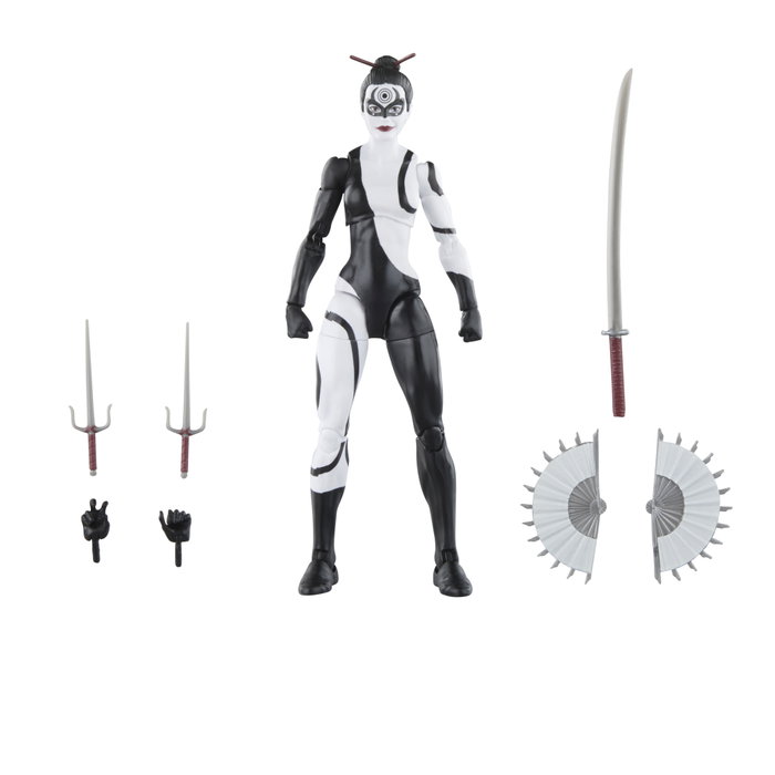 Hasbro Marvel Legends Series Figura de Acción Marvel's Lady Bullseye, Inspirada en Daredevil, Escala 15cm, 7 Accesorios Incluidos