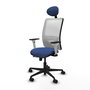 PIQUERAS Y CRESPO Silla de oficina Zulema Azul Marino y Blanco