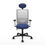 PIQUERAS Y CRESPO Silla de oficina Zulema Azul Marino y Blanco