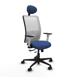 PIQUERAS Y CRESPO Silla de oficina Zulema Azul Marino y Blanco