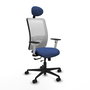 PIQUERAS Y CRESPO Silla de oficina Zulema Azul Marino y Blanco