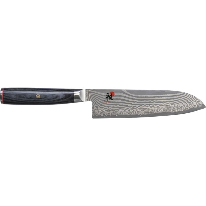 Miyabi 5000FCD Santoku 18cm de acero inoxidable con mango de madera Pakka negra crown/black colorway