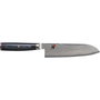Miyabi 5000FCD Santoku 18cm de acero inoxidable con mango de madera Pakka negra crown/black colorway