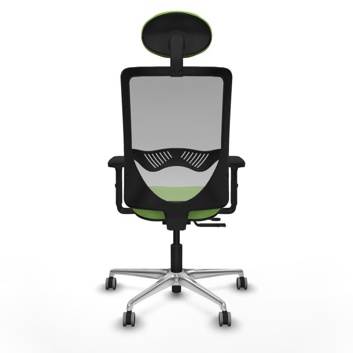 PIQUERAS Y CRESPO Silla de oficina Zulema con mecanismo Sincro/Traslack, Pistacho y Gris