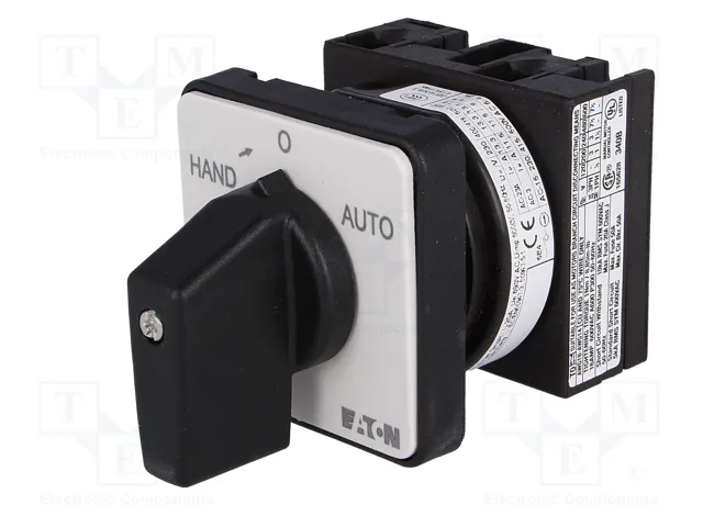 EATON ELECTRIC Interruptor de leva 20A HAND->0-AUTO 2 posiciones EATON ELECTRIC Interruptor de leva 20A HAND->0-AUTO 2 posiciones
