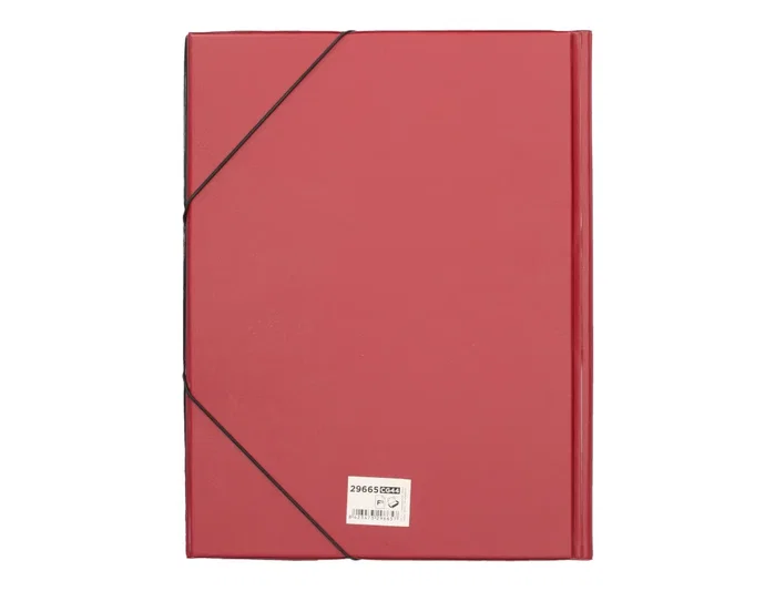 Liderpapel Carpeta de solapas color rojo con cierre de gomas