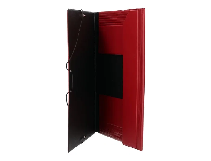 Liderpapel Carpeta de solapas color rojo con cierre de gomas