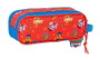 SAFTA Portatodo Doble Patrulla Canina Paw Patrol Dos Compartimentos Cremalleras Asa Mano 21x6x8cm