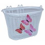 Basil JASMIN Cesta Delantera Niños Acero Blanco Mariposas 28x20x19 cm