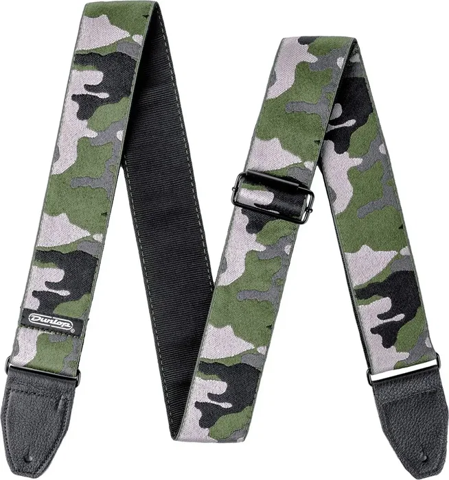 Dunlop Correa Guitarra Bajo Jacquard Ranger Green Diseño Artístico Ajustable Cuero