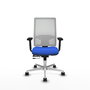 PIQUERAS Y CRESPO Silla de oficina Horna con mecanismo Sincro/Traslack, Azul y Blanco