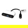 VALUE Adaptador Display USB-C a HDMI - USB 3.2 Gen1 Type-C PD y Type-A, Resolución 4K 3840x2160 a 60Hz, Color Negro y Blanco, Ref. 12.99.3199