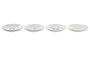 DKD Home Decor Juego de Platos de Gres Salitre Surtido de 4 Modelos, 24 Piezas, Multicolor y Blanco