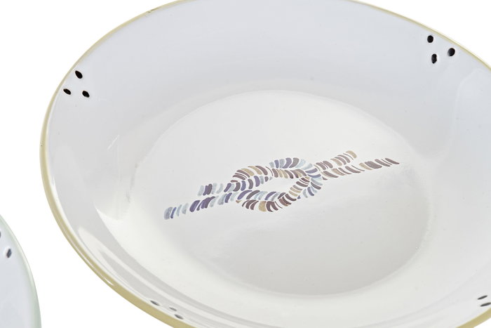 DKD Home Decor Juego de Platos de Gres Salitre Surtido de 4 Modelos, 24 Piezas, Multicolor y Blanco DKD Home Decor Juego de Platos de Gres Salitre Surtido de 4 Modelos, 24 Piezas, Multicolor y Blanco
