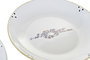 DKD Home Decor Juego de Platos de Gres Salitre Surtido de 4 Modelos, 24 Piezas, Multicolor y Blanco