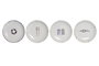 DKD Home Decor Juego de Platos de Gres Salitre Surtido de 4 Modelos, 24 Piezas, Multicolor y Blanco