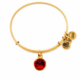 Alex And Ani Pulsera de Metal Rojo Brillante con Cierre Ajustable