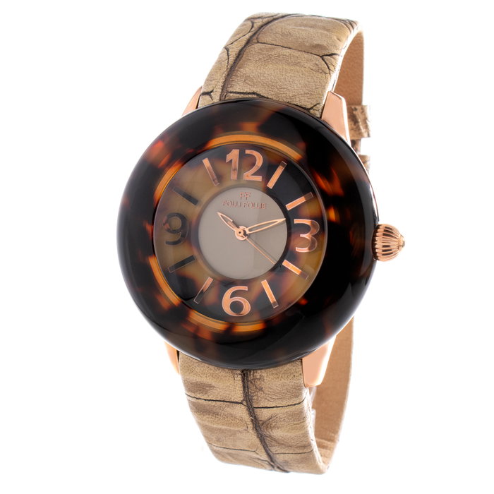 FOLLI FOLLIE WF8R034SSI Reloj Analógico para Mujer Marrón