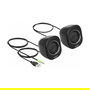 DeLOCK Altavoces Estéreo Mini para PC, 2.0 Canales, 2W, Conexión 3.5 mm y USB, Plug & Play, Negro/Gris