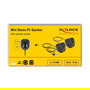 DeLOCK Altavoces Estéreo Mini para PC, 2.0 Canales, 2W, Conexión 3.5 mm y USB, Plug & Play, Negro/Gris
